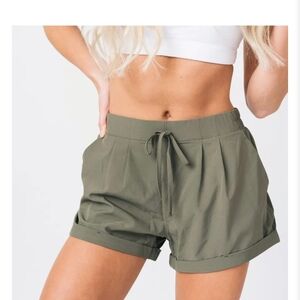 ZYIA RED!!!! Athletic Shorts with Drawstring Waist